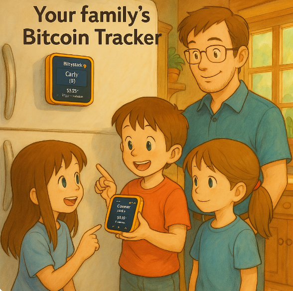 Family using BittyStack device